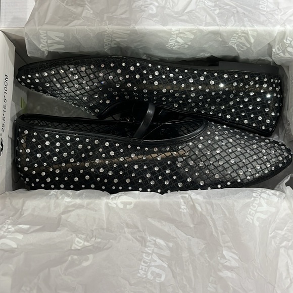NWT Ballet Flat Mary-Jane Black Mesh Sz 10 - Picture 9 of 16